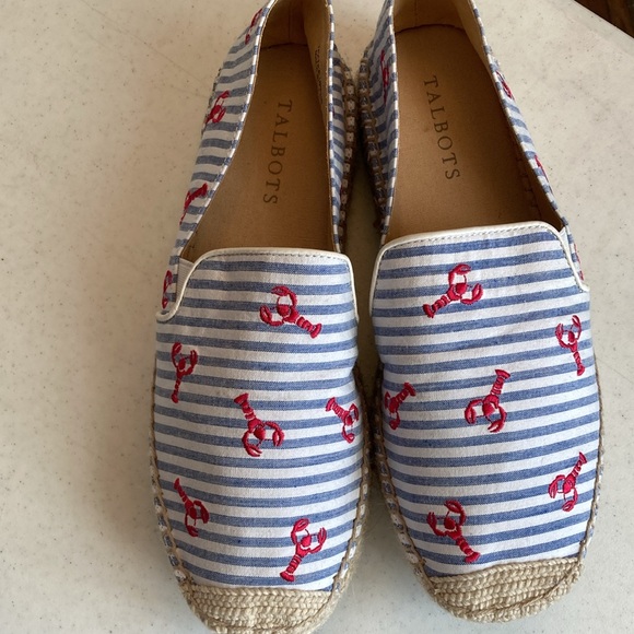 Talbots Shoes - NWOT Talbots Canvas & Jute Lobster SlipOns